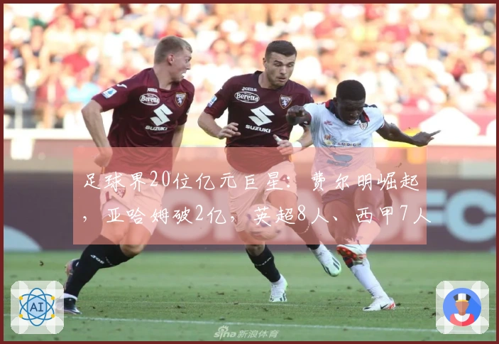 足球界20位亿元巨星：费尔明崛起，亚哈姆破2亿，英超8人、西甲7人、意甲无人